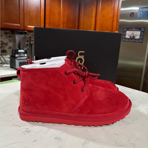 UGG Neumel Men's Chukka Boot Samba Red Lace-up Wool Scokliner M/3236 SBR - Picture 3 of 7